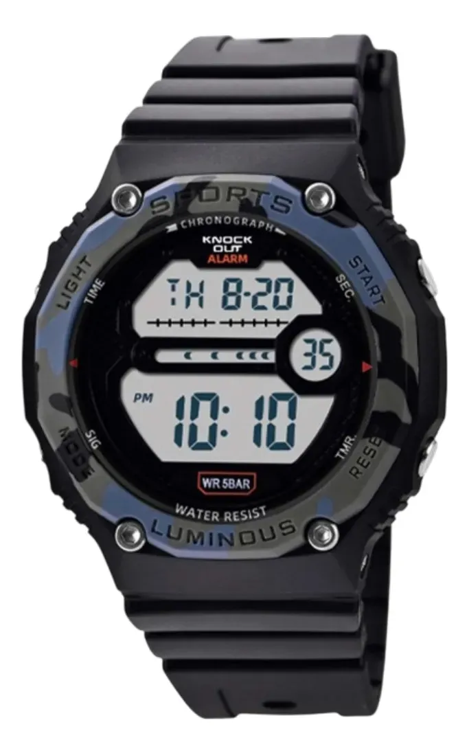 Reloj Pulsera Knock Out KN8188 para Hombre Negro - Camuflado 2