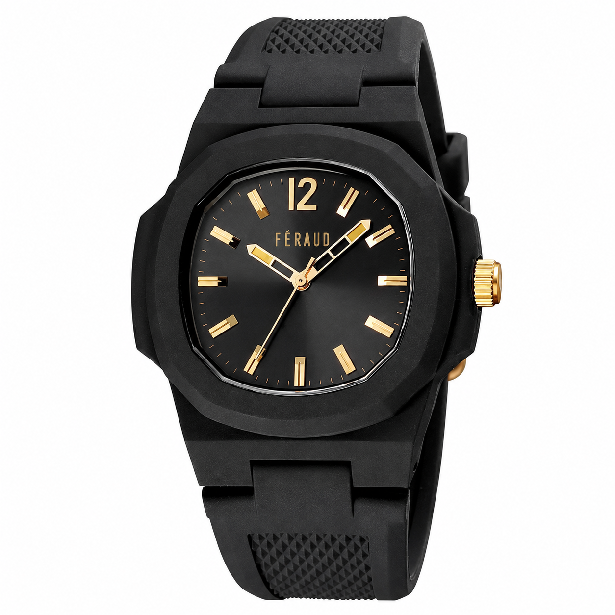 Reloj Féraud F5567 negro con detalles dorados